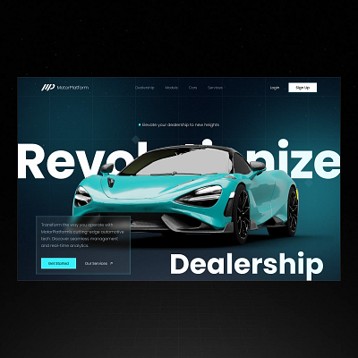 Car Dealership Landing Page, Dark Mode automotive website brand identity conversion focused design creative agency dark mode digital experience dynamic ui ecommerce ui engaging interface high performance ux interactive design luxury cars minimalist design modern ui responsive design sleek aesthetics uxui design visual storytelling web design website inspiration