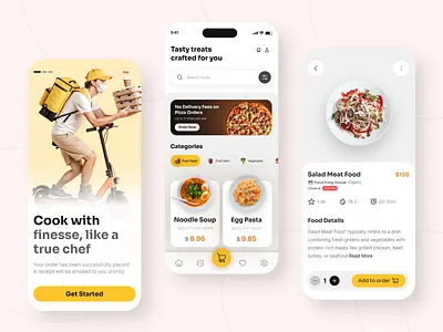 🍔 Food Delivery Mobile App Design appdesigninspiration dashboard dribbbledesigns figma foodappui fooddeliveryapp mobile app design responsive design screenshot uiux ux