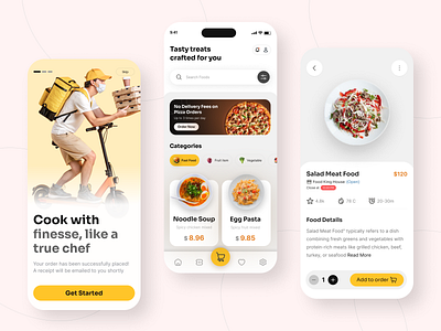 🍔 Food Delivery Mobile App Design appdesigninspiration dashboard dribbbledesigns figma foodappui fooddeliveryapp mobile app design responsive design screenshot uiux ux