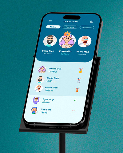 Leaderboard app design dailyui dailyuichallenge design ui ux