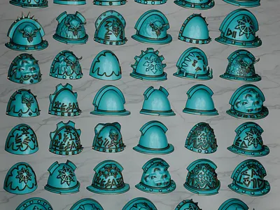 Chaos Space Marines shoulder pads 3d 3d art 3d model 3d printing 3d sculpting blender warhammer