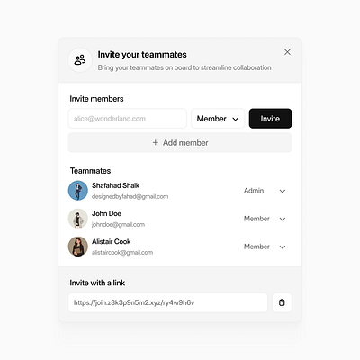 Invite your teammates design figma invite product design share ui uidesign uxdesign web