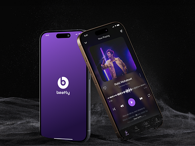 beatly - The Music App app design dark theme music music app player premium product design ui ui ux ux design