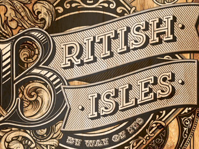 A Tour of the British Isles ales banners ciders drawing drinks graphic design illustration spirits typography