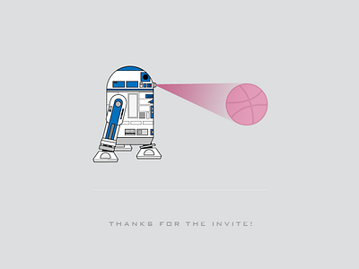 Astromech Droid debut illustrator invite r2 d2 star wars thanks