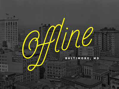 Offline Conference baltimore conference lettering logo maryland type