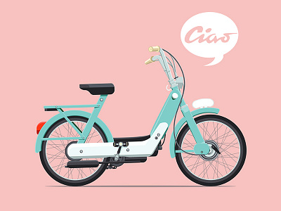 Vespa Ciao bravo car ciao illustration italian moped vespa