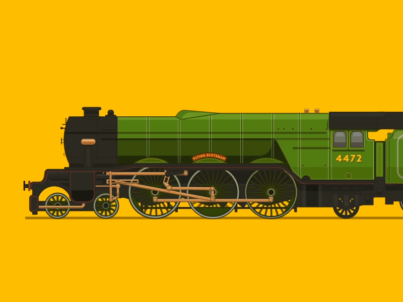 The Flying Scotsman animation colin ozawa down the street designs flying scotsman gif illustration paul zappia train trains