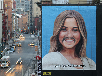 Marcia Mural 3 bbdo brady bunch colossal media hand paint mural nyc