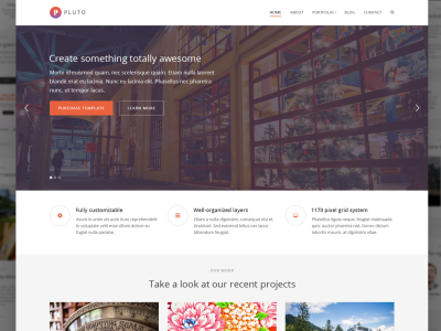 Pluto - Creative Onepage & MutiPages Drupal Theme best drupal themes drupal drupal themes free drupal template premium drupal theme