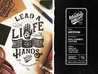Winding Wheel Supply Co Tags brand design by diamond hand type identity lettering logo nicholas damico script trade mark typography winding wheel
