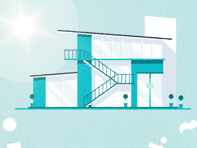 Architecture architecture building character design gif illustration office vector