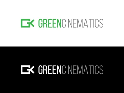 Green Cinematics black cinema green logo white