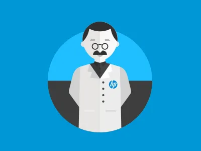 HP Engineer character corporate hp illustration man motion set vector