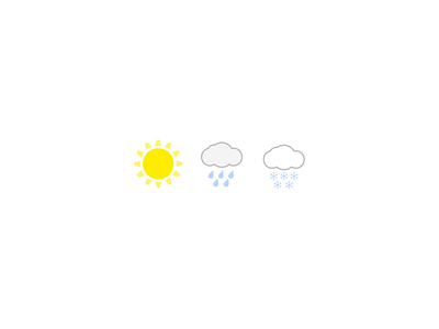 Weather Icons icons illustration rain snow sun sunny weather