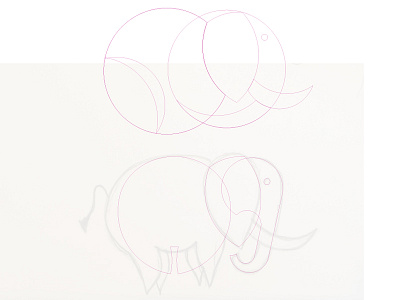 Vector Logo Process elephant logo process shape building sketch vector wip