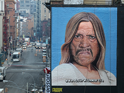 Marcia Mural 6 bbdo brady bunch colossal media danny trejo handpaint marcia brady mural nyc