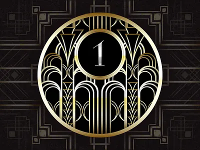 Gilded Age gold illustrator pattern