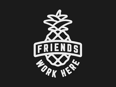 Friends branding co working space friends work here logo logo design