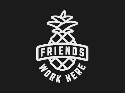 Friends branding co working space friends work here logo logo design