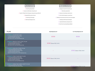 Pricing Plan Table clean colors flat flow grid pricing table ui website