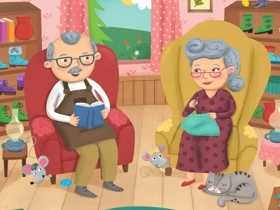 The Elves and The Shoemaker children illustration childrens publishing elves and shoemaker fairy tale illustrator