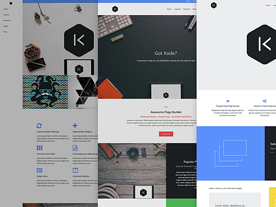 Kode css design flat html layout theme website wordpress wp