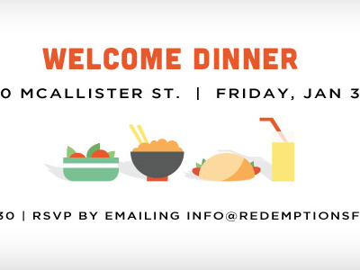 Welcome Dinner announcement