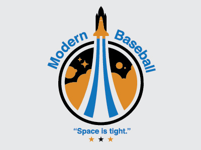 "Space is tight." clouds rocket space spaceship stars vector