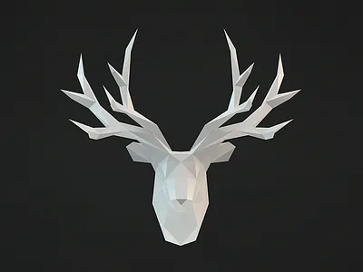 The Stag 3d cinema4d deer low poly polygon stag