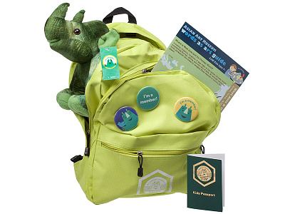 Rhino Club Membership Campaign buttons green illustration jade logo museum passport rhino