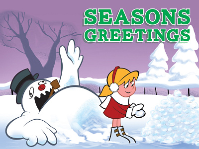 2014 Holiday Card 2014 frosty holiday postcard snow snowman