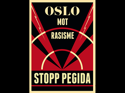 Stopp Pegida anti fascist fuck the nazis sticker