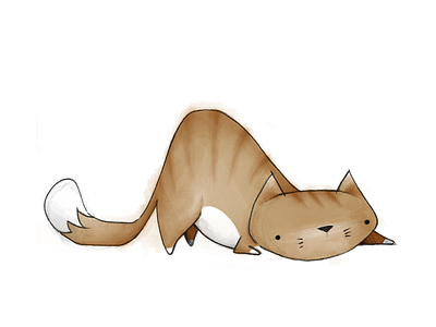 Ginger animals cat characters childrens illustration digital colour dog hand drawn wacom