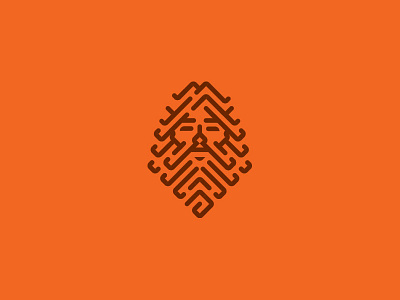 Almost Zeus app beard branding clean gods greek line art logo simple vector zeus