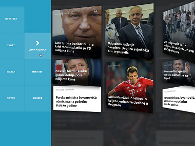 Section Hover app hover media navigation news newspaper portal responsive sidebar transition website