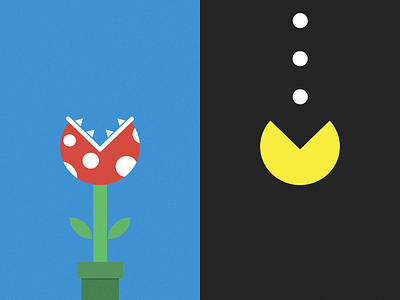 Classic Fun capcom classic games illustration mario nintendo pac man piranha plant video