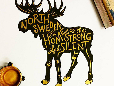 North Sweden handlettering lettering logo micron monogram screenprint type typografi typography