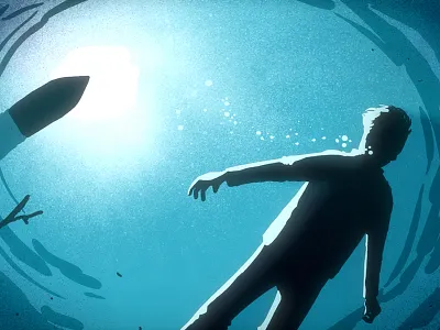 swimming animation blackmeal design motion design sea