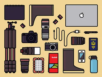 Photography adobe camera design prompts illustrator line photography