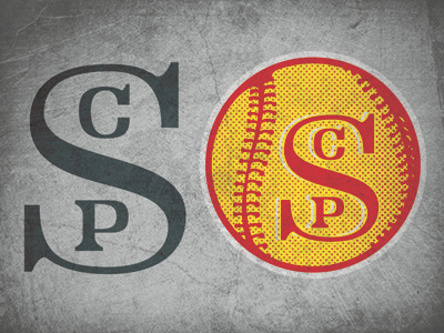 Throwback Monogram design logo softball type