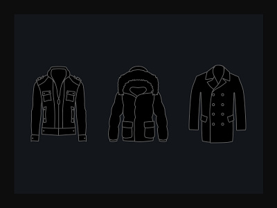 Brrrrr! clothes clothing coat cold flat icon icons illustrations illustrator jacket leather vector