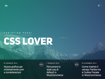 minimamente flat gradient homepage web