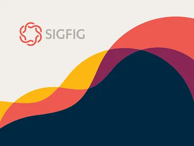 SigFig Waves blossom branding financial flower identity logo spirograph waves wordmark