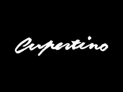 Cupertino brush cursive handlettering lettering logo pen script typography