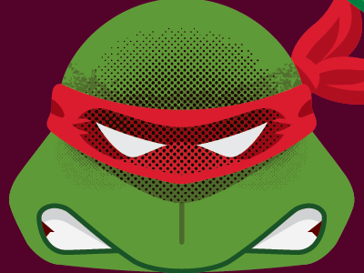 *I'm* Raphael. halftone ninja turtles raphael tmnt