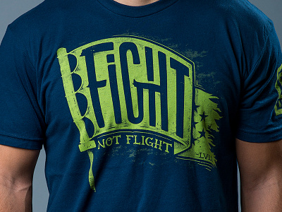 Fight Not Flight Final Print-Water Based Ink barbell crossfit fight flag stars waterbased