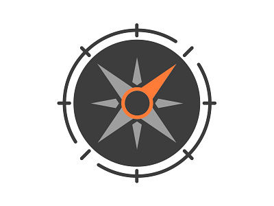 Pointing the north brand compass flat design icon design identity logo design