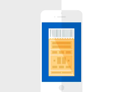 Checkout blue checkout illustration mobile seatgeek ticket yellow