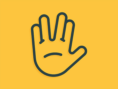 Live Long And Prosper hand illustration